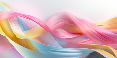 Ethereal pastel ribbons flow.