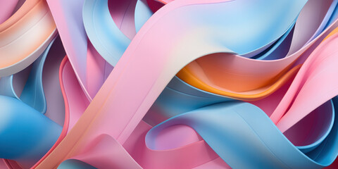 Ethereal pastel ribbons flow.