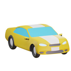 Fototapeta premium Sport Car 3D Illustration