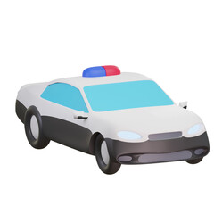 Police Car 3D Illustration