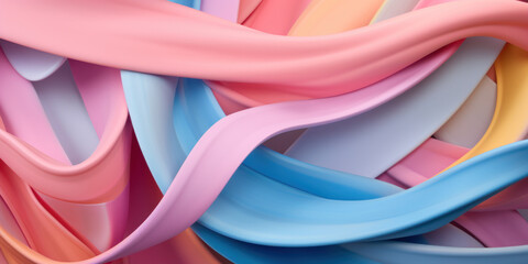 Ethereal pastel ribbons flow.
