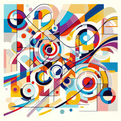 Abstract background vintage flat art concepts, simple shapes and forms.