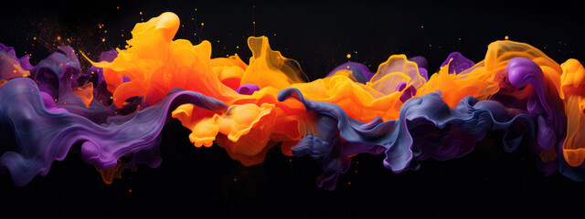 Creative abstract of fluid inks.