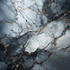 Marble Stone Background with Gold (Generative AI)