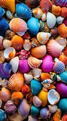 Colorful Ocean Sea Shells Arrangement
