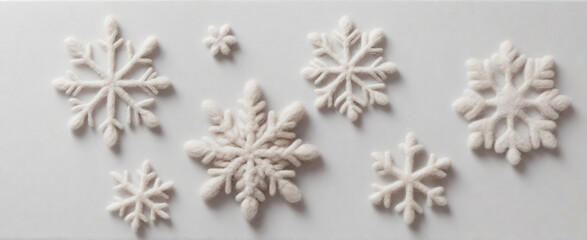 snowflakes felted
