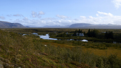 thingvellir national park, where europe and america are separated