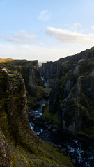 fjadrargljufur canyon in the south of iceland