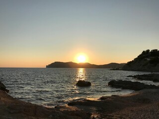 Sonnenuntergang an der Küste, Mallorca