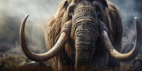 Detailed prehistoric mammoth.