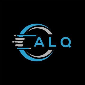 ALQ letter logo abstract design. ALQ unique design, ALQ letter logo design on black background. ALQ creative initials letter logo concept. ALQ letter design.ALQ
