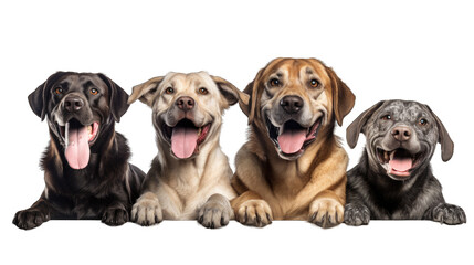 Obraz premium Dogs isolated on transparent or white background generative ai