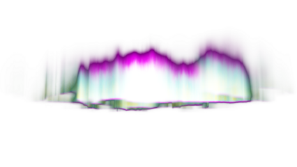 Aurora Borealis or Northern Lights Effect, Realistic  night sky design for aurora borealis, isolated on transparent