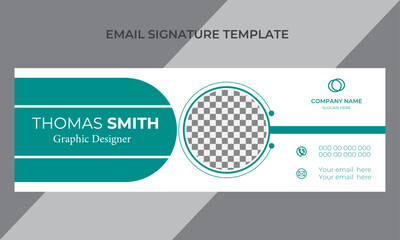 Modern Personal email signature and email footer template layout. 