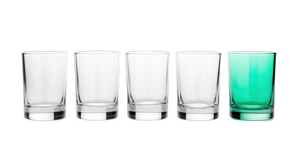 Different glasses isolated on transparent or white background generative ai