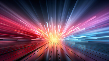 Fototapeta premium Colorful abstract gradient glowing stripes and structures