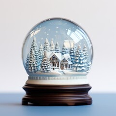 Snow globe with a miniature winter scene