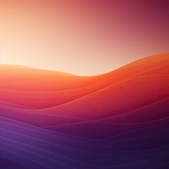 Fototapeta premium Vivid orange and deep plum gradients meeting at the horizon