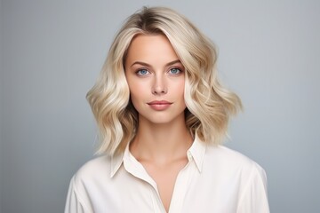 Fototapeta premium Smiling Businesswoman With Blonde Hair Close Up Portrait