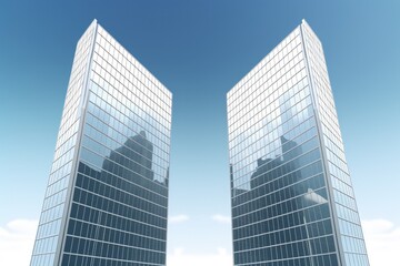 Fototapeta na wymiar Tall, Sleek Office Towers Symbolizing Finance And Economy