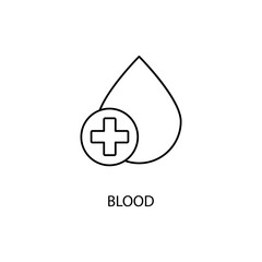 blood flow concept line icon. Simple element illustration. blood flow concept outline symbol design.