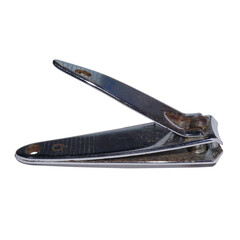 Fototapeta premium Stainless steel nail cutter isolated with clipping path