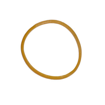 Rubber band yellow isolated with clipping path