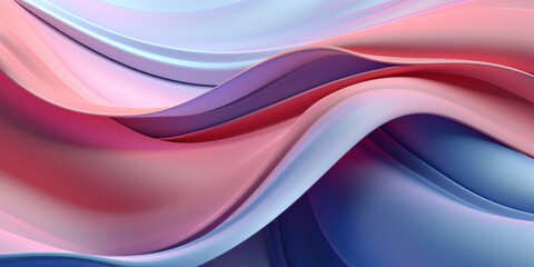 Elegant wavy formations of ribbons in a surreal 3D.