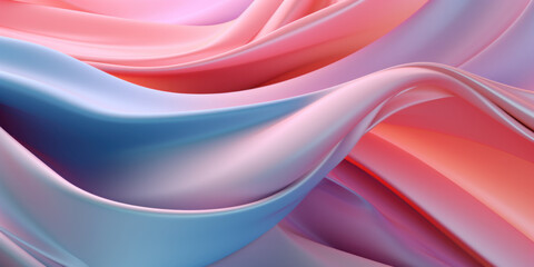 Elegant wavy formations of ribbons in a surreal 3D.