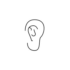 Ear concept line icon. Simple element illustration.Ear concept outline symbol design.