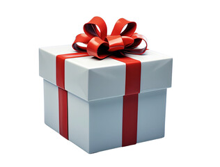 Gift box png tranparent White background vector with red ribbon Bow