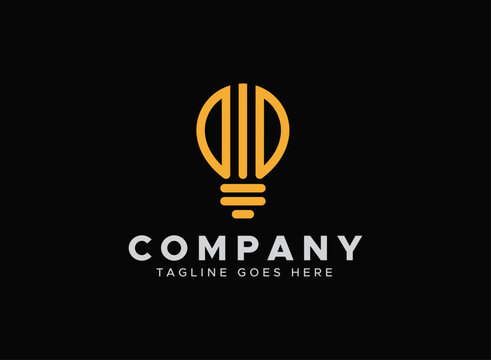 Introducing our exclusive "Letter did light bulb logo design" – a seamless and innovative creation suitable for any business. This logo seamlessly merges the power of a lightbulb with the elegance