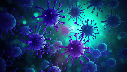 Realistic photo bacterium. Created with Generative AI