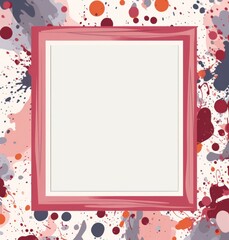 Abstract painted frame, contemporary background.