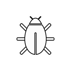 Bug icon on white.