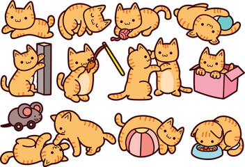 The theme of this icon set is Cat Activities.