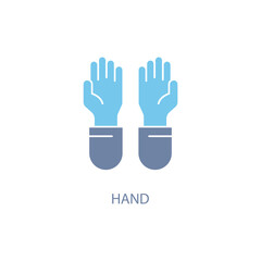 Hand gesture concept line icon. Simple element illustration.Hand gesture concept outline symbol design.