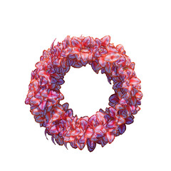 Close-Up View of spring decoration Easter Wreath