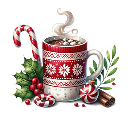Festive Hot Chocolate with Christmas Decor