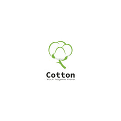Cotton logo design vector graphics