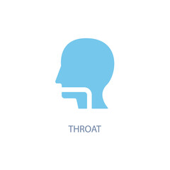 throat concept line icon. Simple element illustration. throat concept outline symbol design.