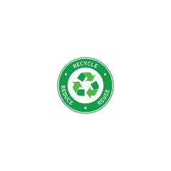 recycle, reduce and reuse logo, circular label vector graphics