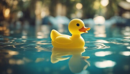 rubber duck in the pool