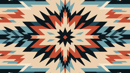 Colorful geometric ethnic pattern. 
Oriental, aztec and tribal traditional. seamless pattern or background banner