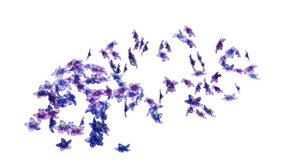 Summer Flying 3d Petals Wedding Pattern