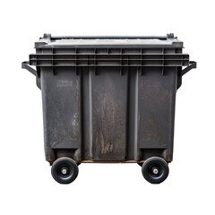 Garbage bin isolated on white transparent background