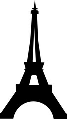 Obraz premium vector illustration of the Eiffel Tower on a transparent background