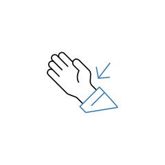 Human wrist pain concept line icon. Simple element illustration.Human wrist pain concept outline symbol design.