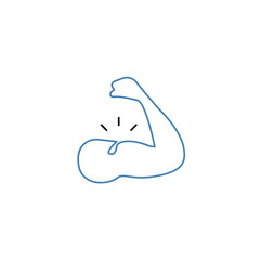 Muscle concept line icon. Simple element illustration.Muscle concept outline symbol design.