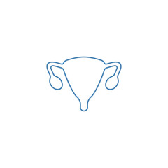 Uterus concept line icon. Simple element illustration. Uterus concept outline symbol design.